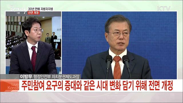 30년 만에 열리는 주민 중심의 새로운 지방자치 시대, 주요 내용은?