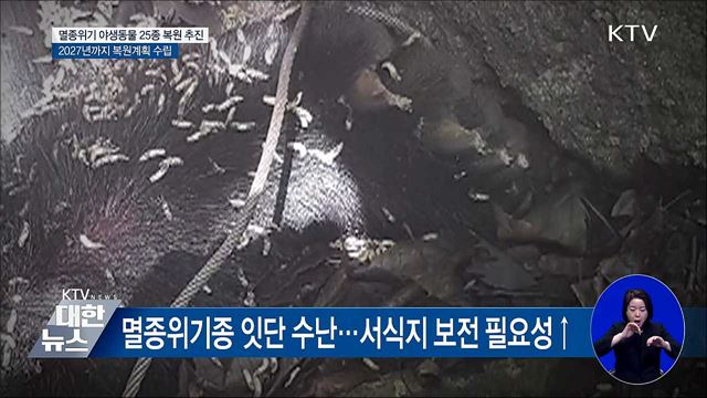 멸종위기종 25종 10년 내 복원·서식지 보전 강화