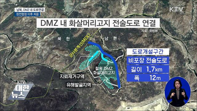 남북 DMZ 내 도로연결···정전협정 이후 처음