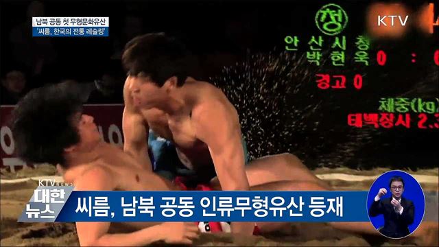 '씨름' 인류무형유산 첫 남북 공동 등재