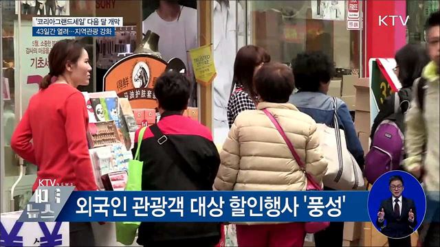 '코리아그랜드세일' 43일간 열려···지역관광 강화