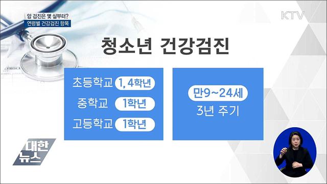 연령·시기별 건강검진, 꼼꼼히 챙기세요!