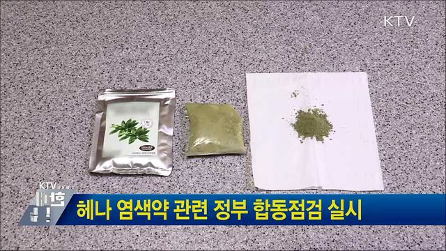 헤나 염색약 관련 정부 합동점검 실시