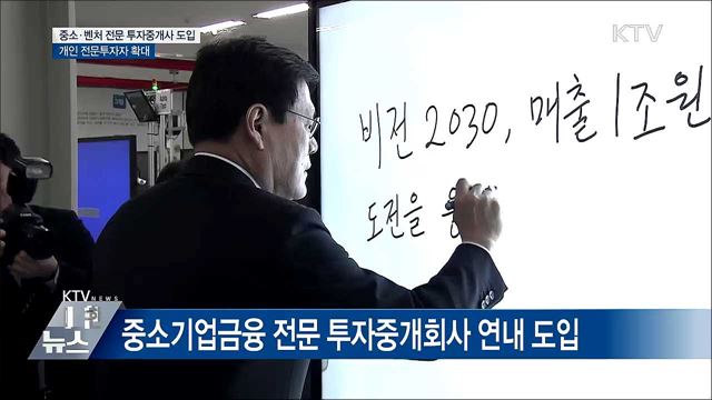 투자중개회사 도입·개인 전문투자자 확대