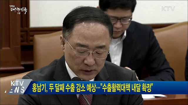 홍남기, 두 달째 수출 감소 예상···&#34;수출활력대책 내달 확정&#34;