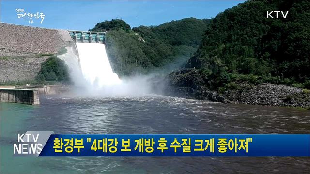 환경부 &#34;4대강 보 개방 후 수질 크게 좋아져&#34;