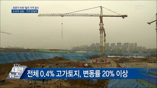 표준지 공시지가 9.42&#37; 상승