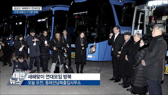 '새해맞이 연대모임' 213명 방북···교류사업 제안
