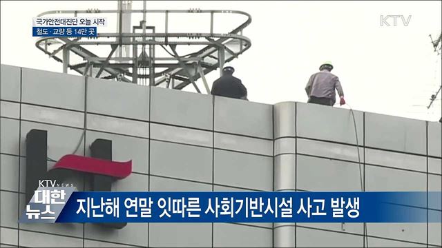 국가안전대진단 오늘 시작···14만 곳 점검 대상