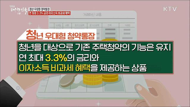 청년 우대형 청약통장···연 최대 3.3&#37; 금리·이자소득 비과세 혜택 [정책톡! 돈이툭!]