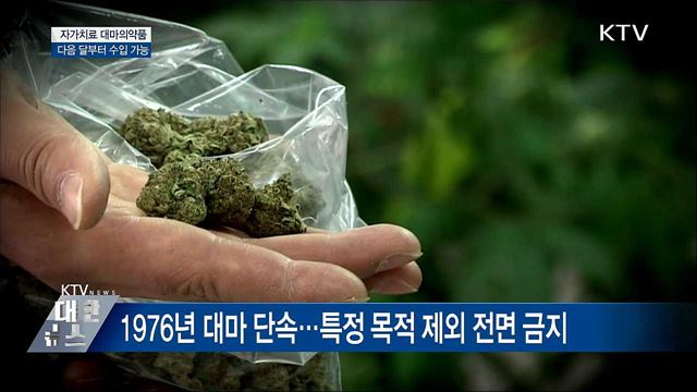 자가치료 대마의약품 3월부터 수입 가능