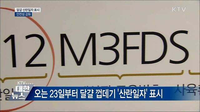 23일부터 달걀 껍데기 &#39;산란일자&#39; 표시