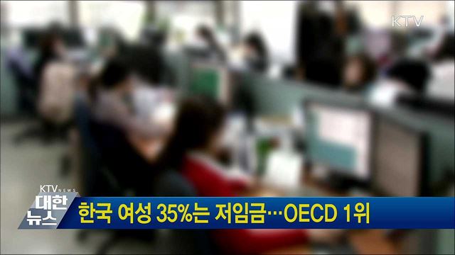 한국 여성 35&#37;는 저임금···OECD 1위