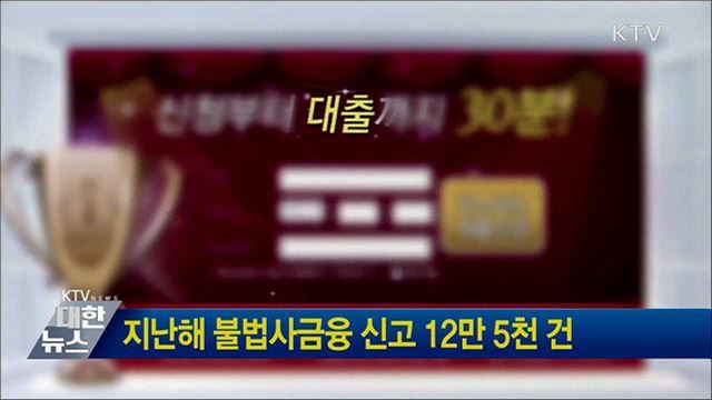 지난해 불법사금융 신고 12만 5천 건