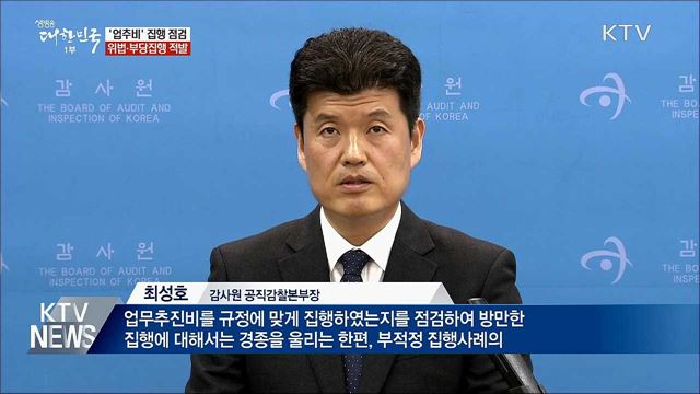 &#39;업추비&#39; 부당 집행 35건···관련자 징계 요청
