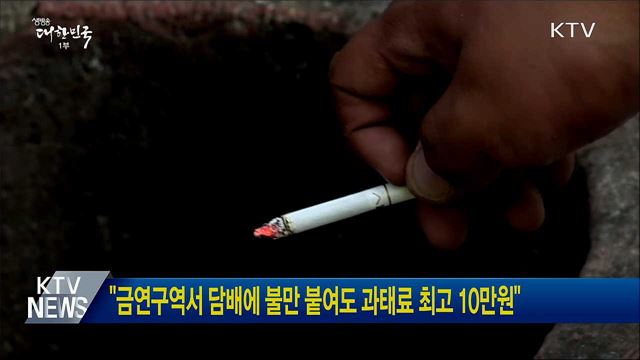 &#34;금연구역서 담배에 불만 붙여도 과태료 최고 10만원&#34;