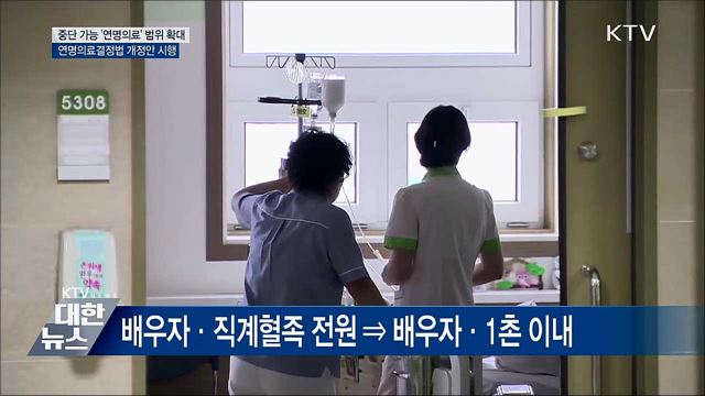 &#39;연명의료&#39; 범위 확대···가족동의 절차 변경