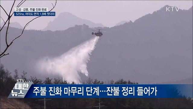 고성·강릉·동해 주불 진화 완료