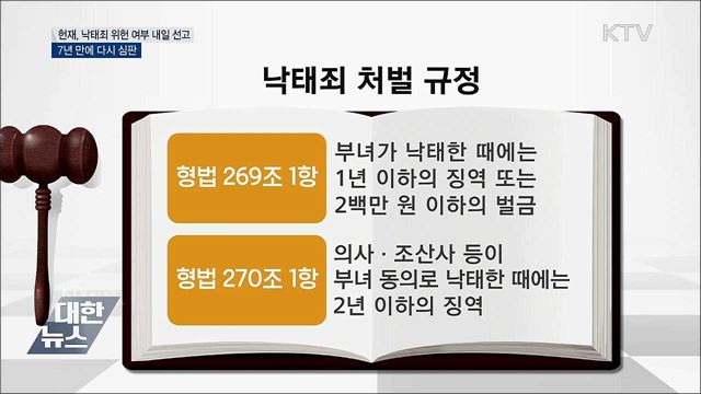 헌재, 낙태죄 위헌 여부 내일 선고