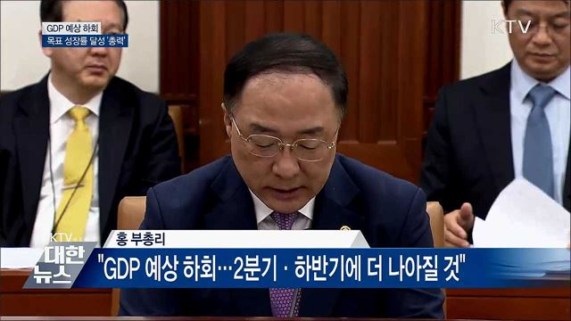 &#34;1분기 GDP 예상 하회···목표 성장률 달성 &#39;총력&#39;&#34;