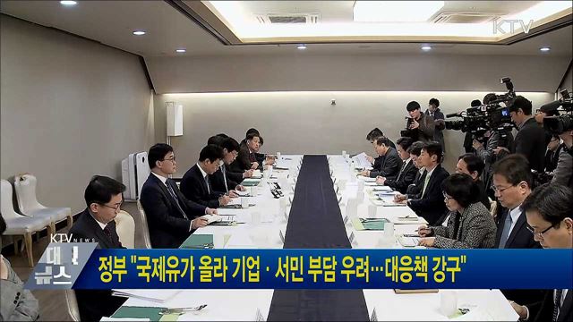 정부 &#34;국제유가 올라 기업·서민 부담 우려···대응책 강구&#34;