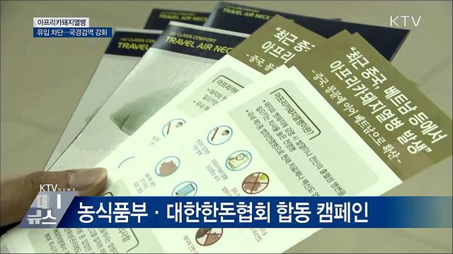 &#39;아프리카돼지열병&#39; 유입 방지···국경검역 강화