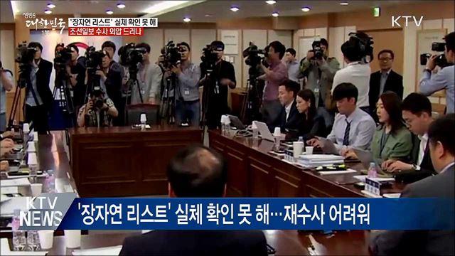 &#34;&#39;장자연 리스트&#39; 실체 확인 못 해···조선일보 수사 외압&#34;