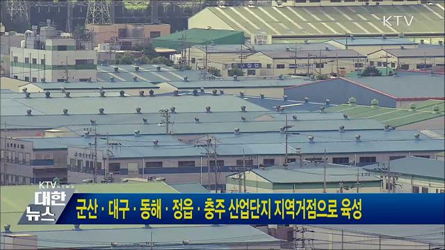 군산·대구·동해·정읍·충주 산업단지 지역거점으로 육성