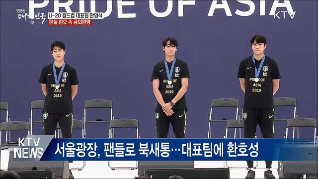 &#39;U-20 준우승&#39; 축구대표팀, 환호 속 금의환향
