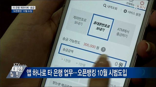 앱 하나로 모든 계좌 출금·이체···&#39;오픈뱅킹&#39; 시범 도입