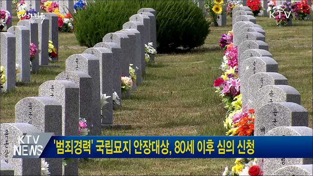 &#39;범죄경력&#39; 국립묘지 안장대상, 80세 이후 심의 신청