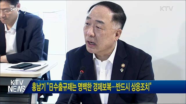 홍남기 &#34;日수출규제는 명백한 경제보복···반드시 상응조치&#34;