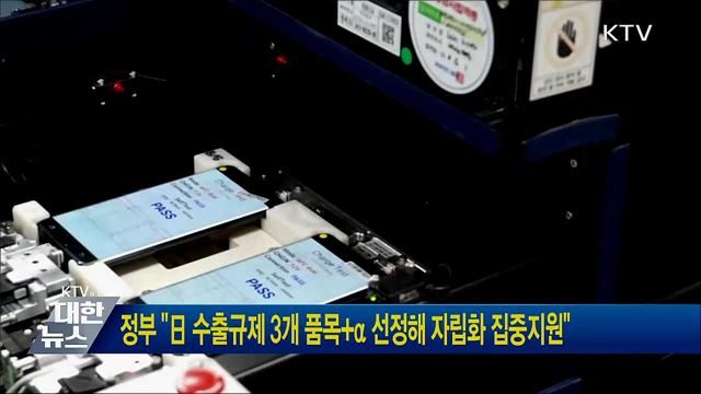정부 &#34;日 수출규제 3개 품목+α 선정해 자립화 집중지원&#34;