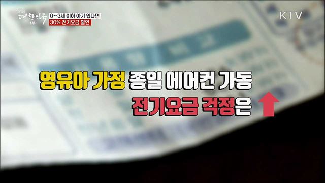 0~3세 이하 아기 있다면 30&#37; 전기요금 할인 [정책톡! 돈이툭!]