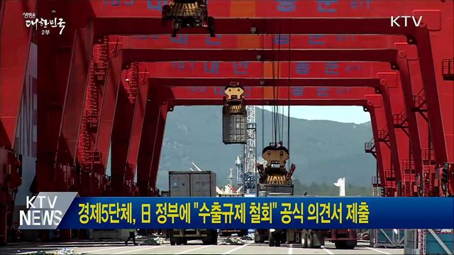 경제5단체, 日 정부에 &#34;수출규제 철회&#34; 공식 의견서 제출