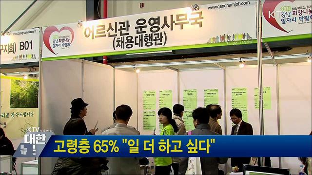 고령층 65% "일 더 하고 싶다"
