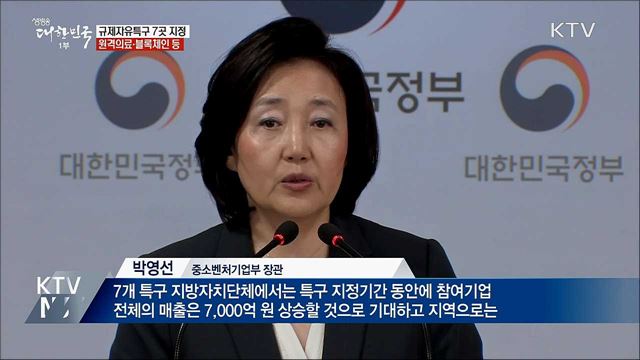 원격의료·블록체인 등 &#39;규제자유특구&#39; 7곳 지정