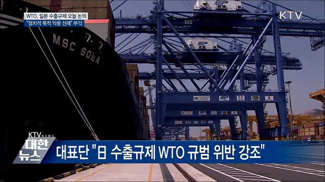 WTO, 日 수출규제 논의···정부 &#34;경제 악용 부각&#34;