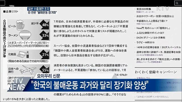 日 언론 &#34;한국의 불매운동 이례적 장기화&#34;