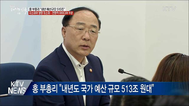 홍 부총리 &#34;내년 예산 513조 원 수준 편성&#34;