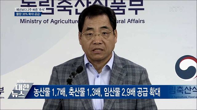 2주 빠른 '추석'···물량 36% 확대 공급 [오늘의 브리핑]