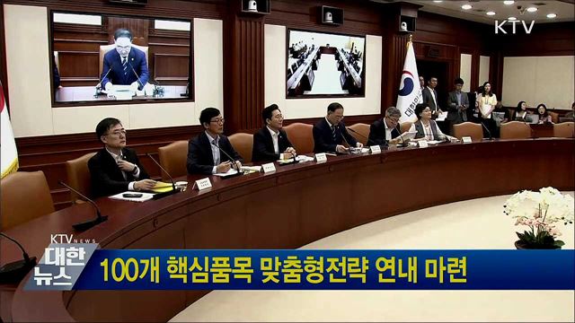 100개 핵심품목 맞춤형전략 연내 마련