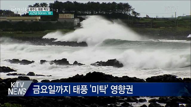 제주도 태풍 특보···시간당 60mm &#39;비&#39;