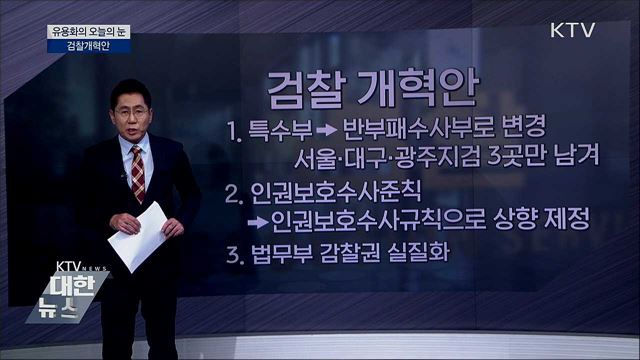 검찰개혁안 [유용화의 오늘의 눈]