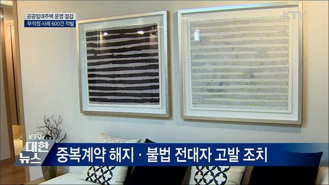공공임대주택 운영 부적정 사례 600건 적발