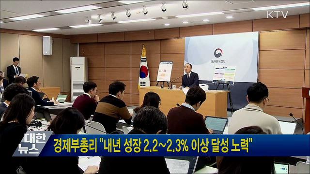 경제부총리 &#34;내년 성장 2.2∼2.3&#37; 이상 달성 노력&#34;