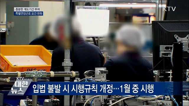주52시간제 보완책···"충분한 계도기간 부여"