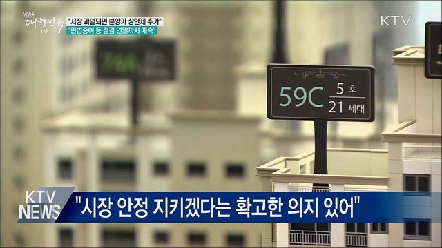 &#34;시장 불안하면 분양가 상한제 추가 검토&#34;