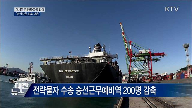 대체복무 1천300명 감축···&#34;병역자원 감소 대응&#34;