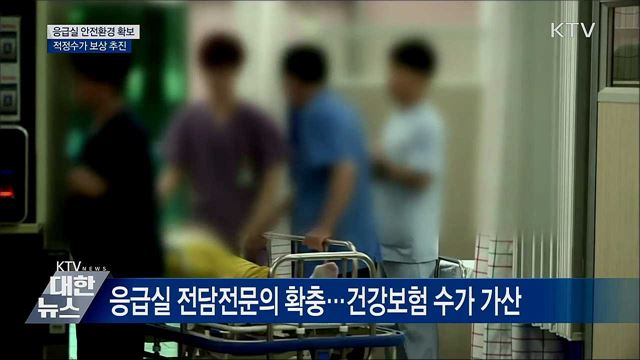 안전한 응급실 환경 확보···적정수가 보상